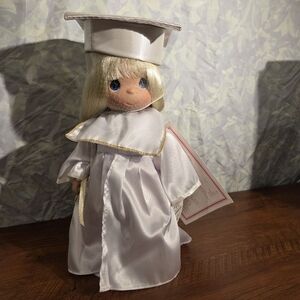 Precious Moments Graduation Doll in White and Gold